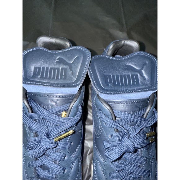 PUMA Fenty x Avanti L Club Navy Blue WMNS Leather Sneakers Size 8 - Picture 8 of 9